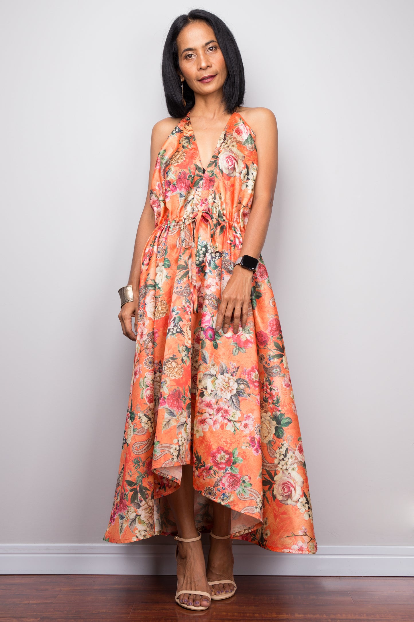 Geblümtes Neckholderkleid