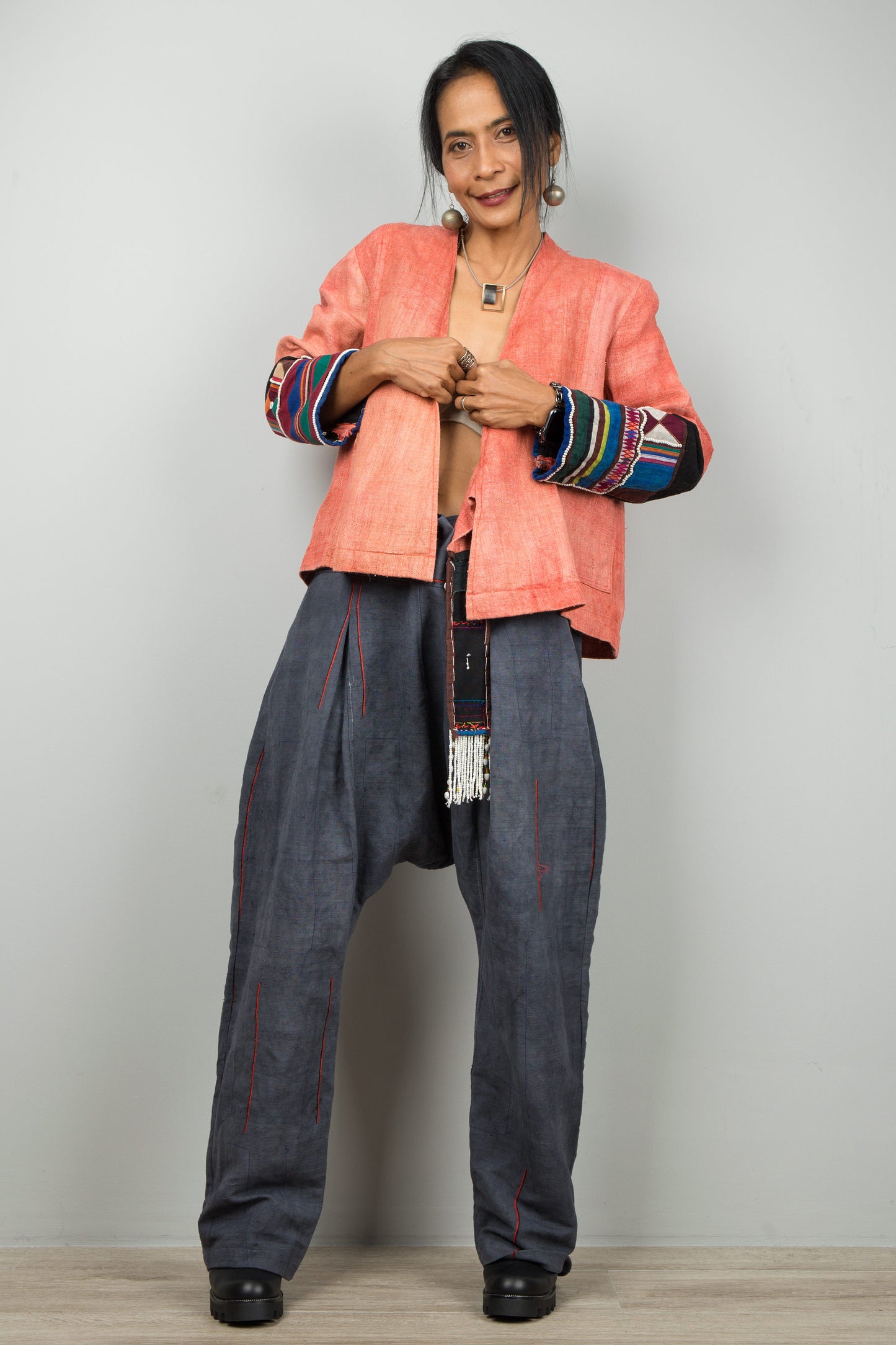 Cross front jacket top