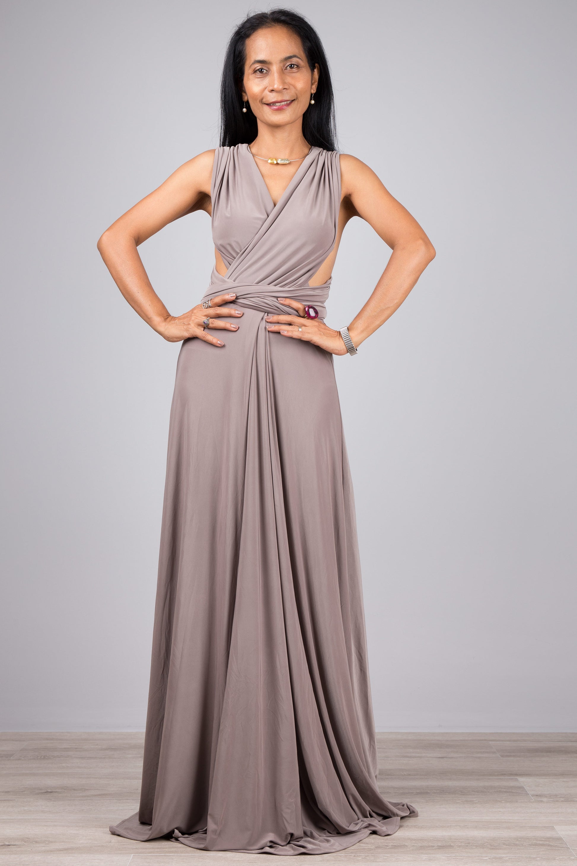 Shop Convertible bridesmaid dresses online. Multi wrap dress by Nuichan.  Worldwide express shipping