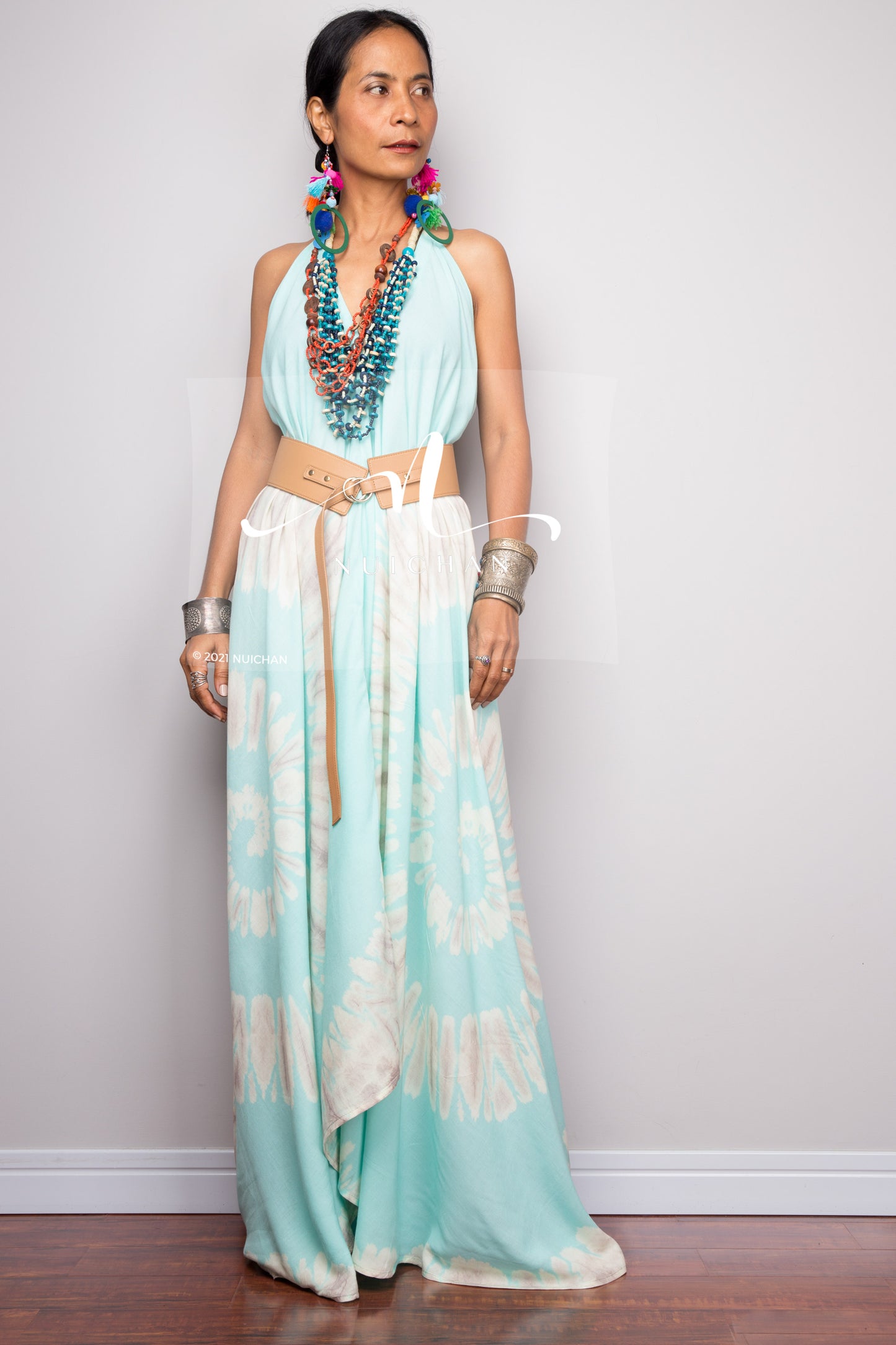 Tie dye beach dress