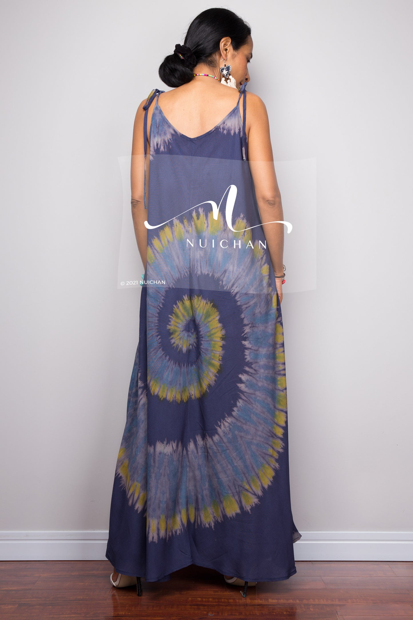 Tie dye strap dress