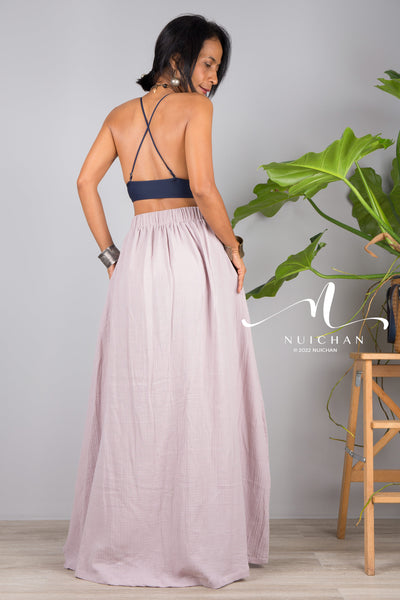 Nuichan women's cotton wrap skirt | Organic cotton skirt