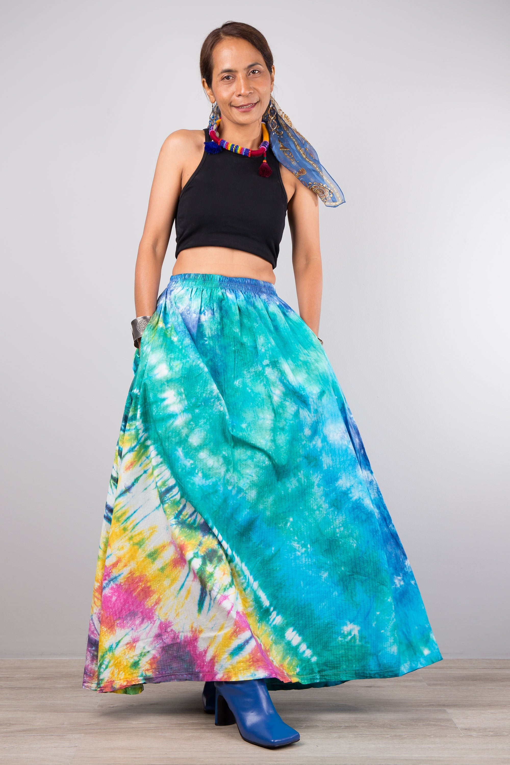 RHC ロンハーマン　根岸さん着用　Silk Tie dye Skirt Ron Herman - RHC ロンハーマン 根岸さん着用 Silk Tie dye