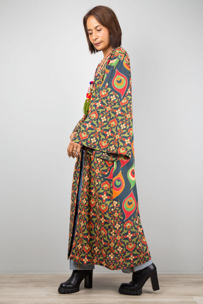 Mandala duster with pockets by Nuichan. Buy cotton cardigan online