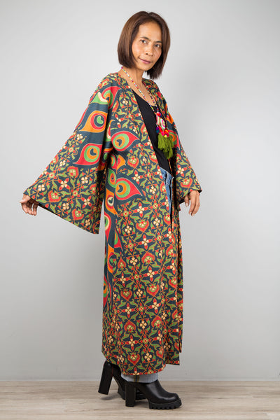 Mandala duster with pockets by Nuichan. Buy cotton cardigan online