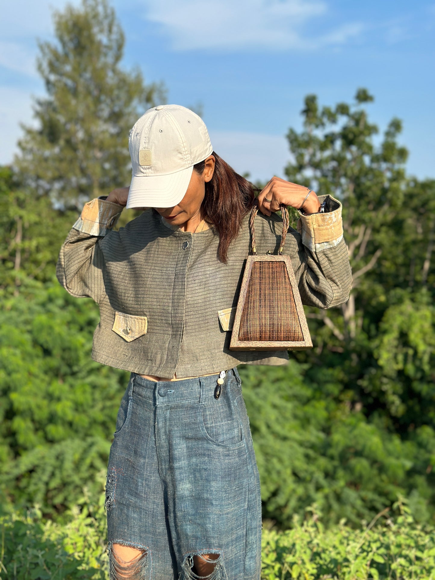 Green Hemp Jacket Top