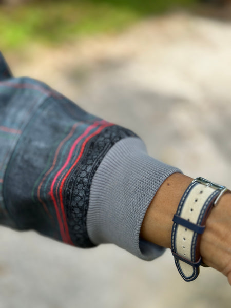 Patchwork pullover sweater
