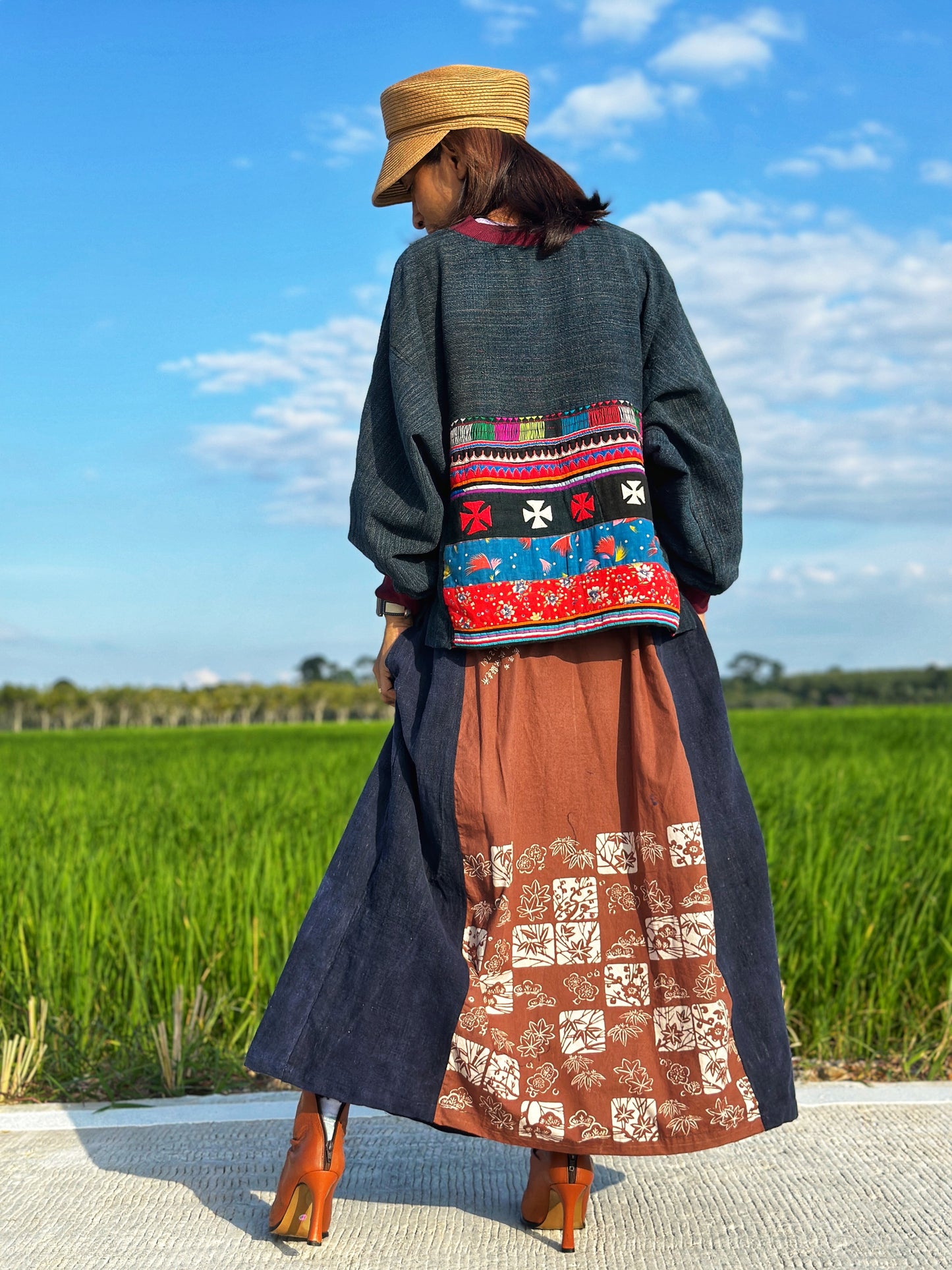 Patchwork Hemp Sweater