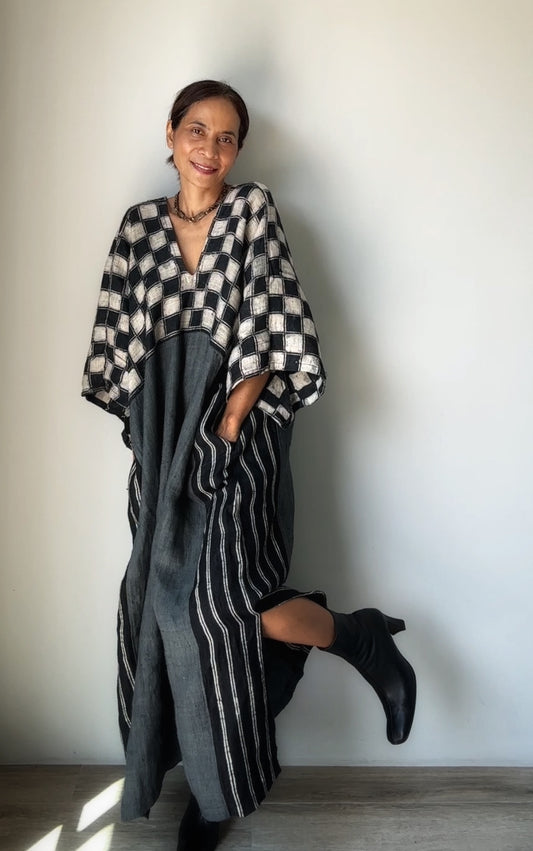 Black kaftan dress