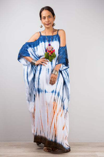 Shibori Tie dye kaftan dress