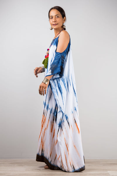 Shibori Tie dye kaftan dress