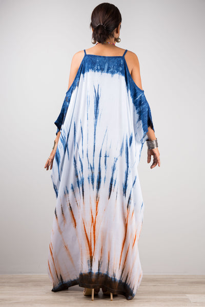 Shibori Tie dye kaftan dress