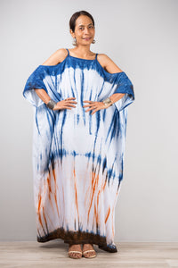 Shibori Tie dye kaftan dress