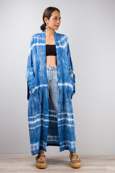 Tie dye kimono robe