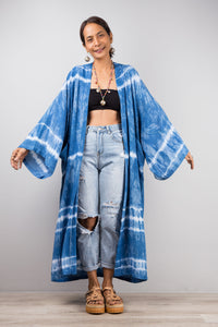 Tie dye kimono robe