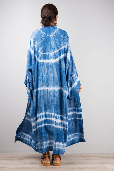 Tie dye kimono robe