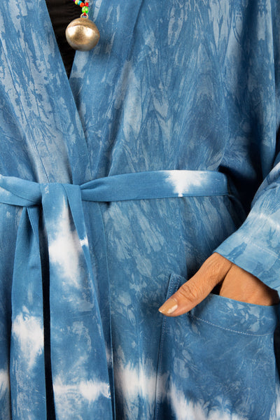 Tie dye kimono robe