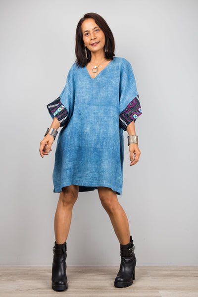 Indigo tunic dress