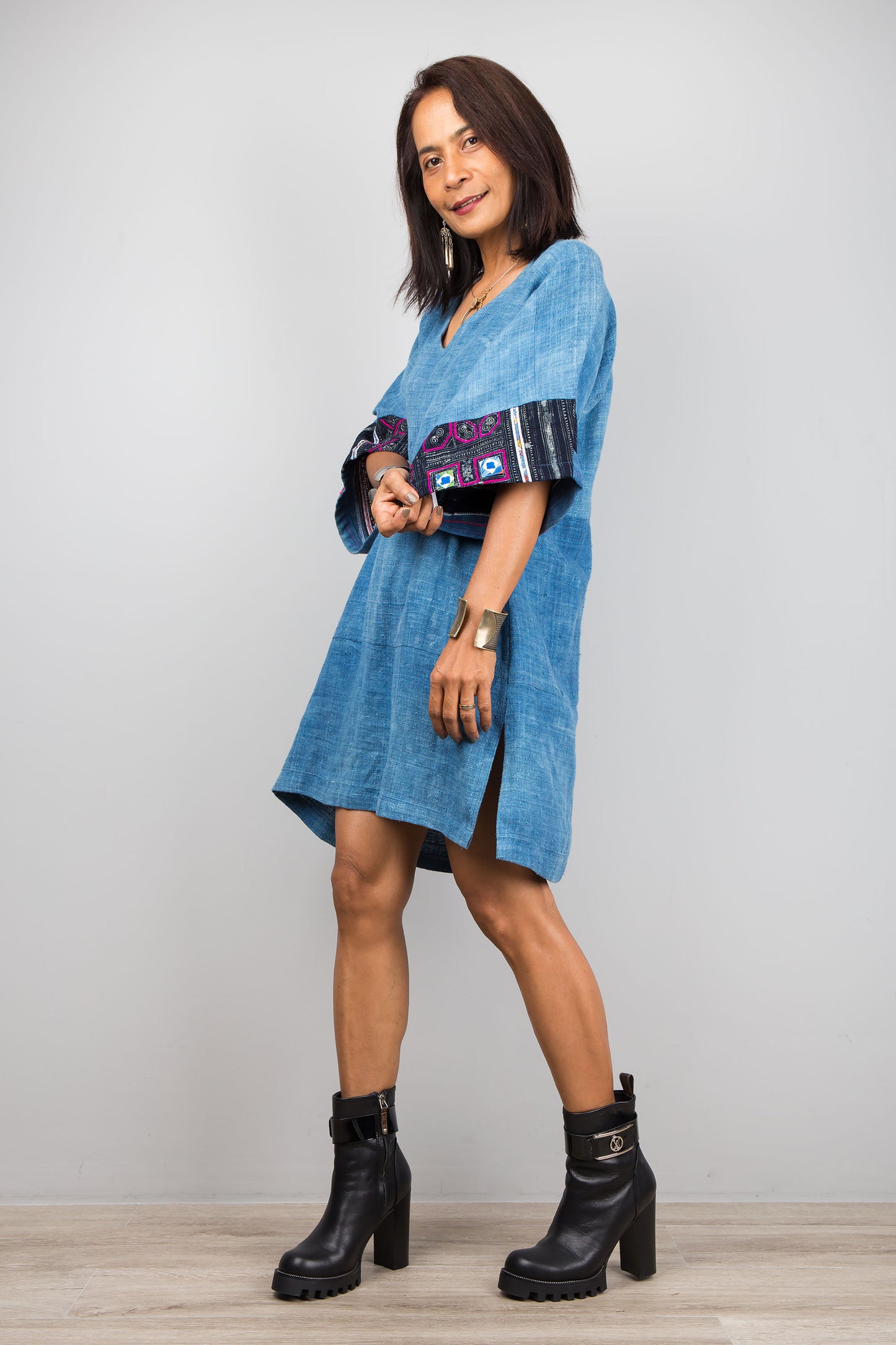Indigo tunic dress