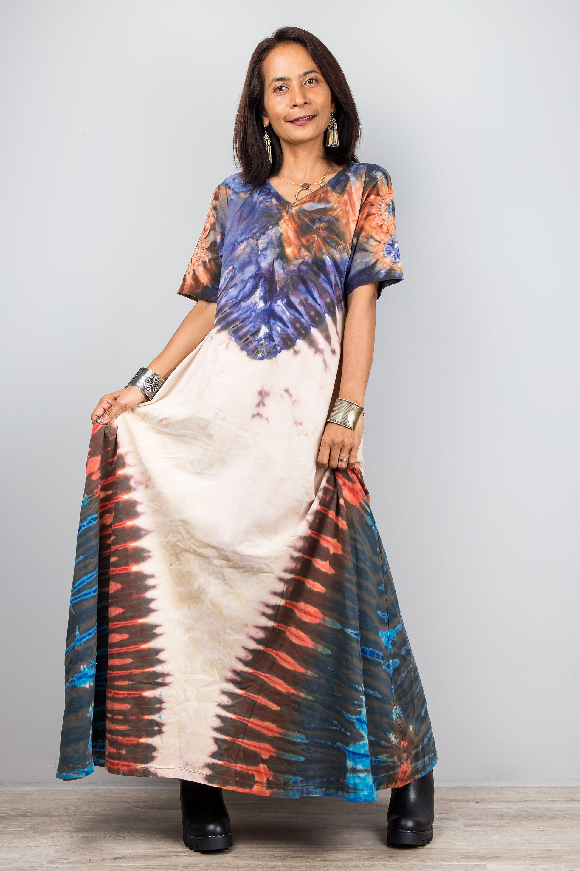tie dye summer dress Tie dye maxi dress - Unique summer dress
