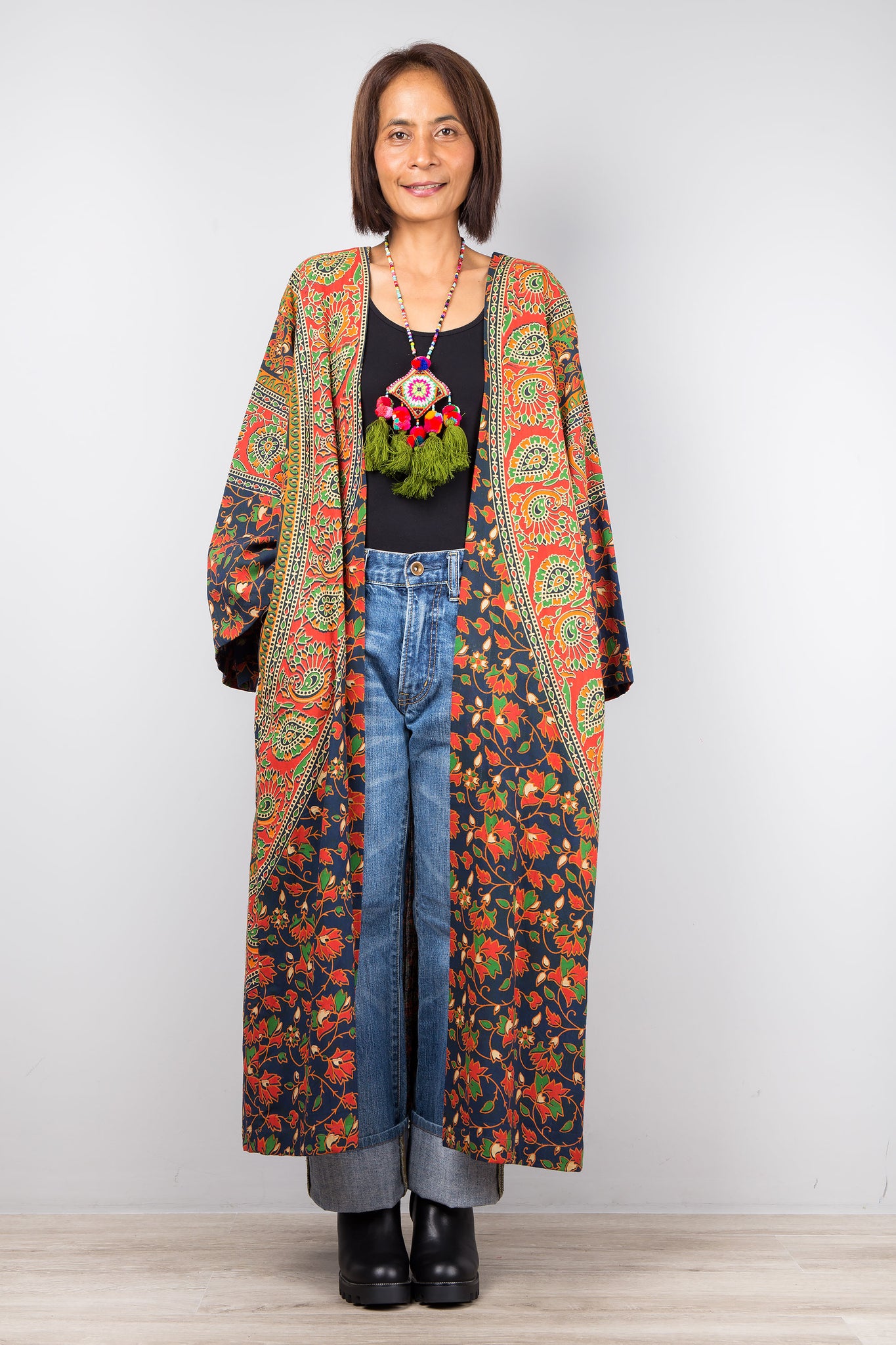 Mandala print Kimono Cardigan