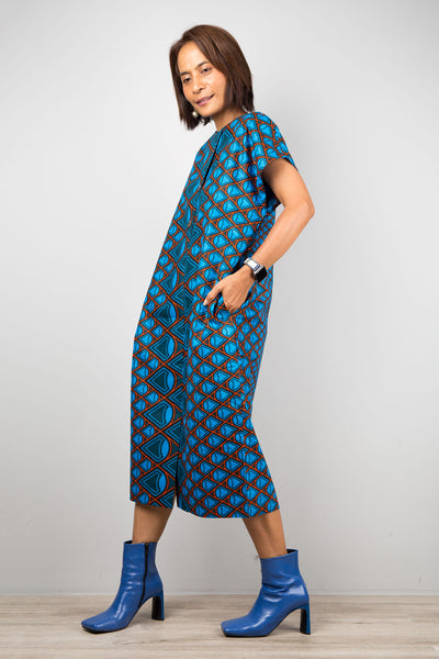 Blue ankara dress