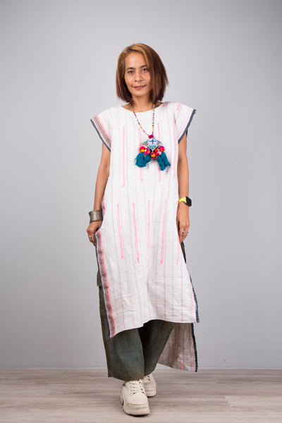 Sleeveless poncho tunic dress
