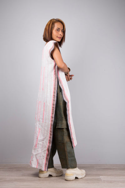 Sleeveless poncho tunic dress