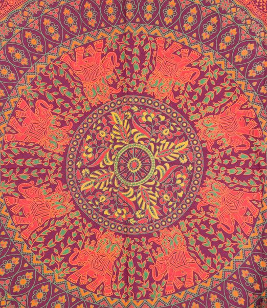 Orange and maroon mandala