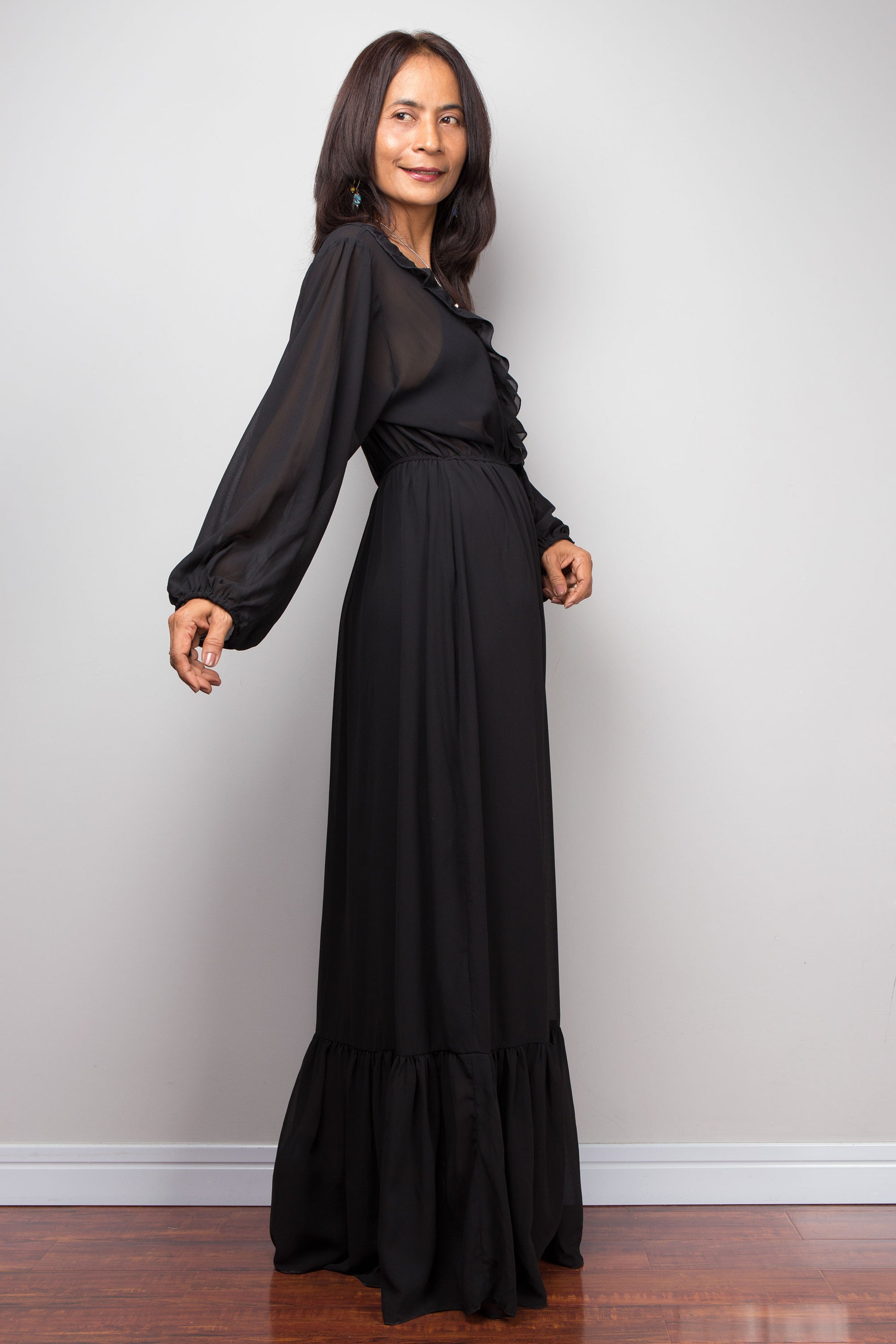 Sheer Black Chiffon dress