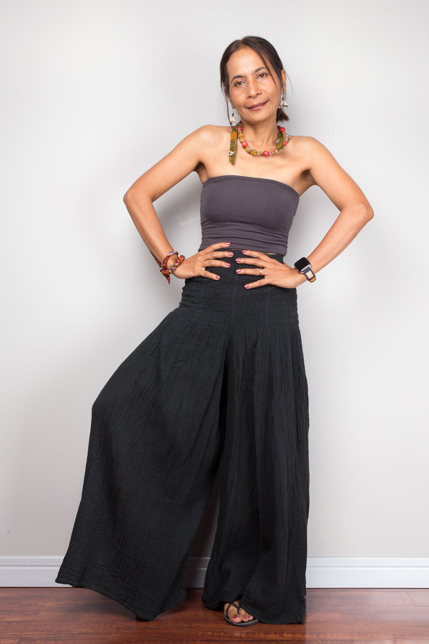 Black cotton pants