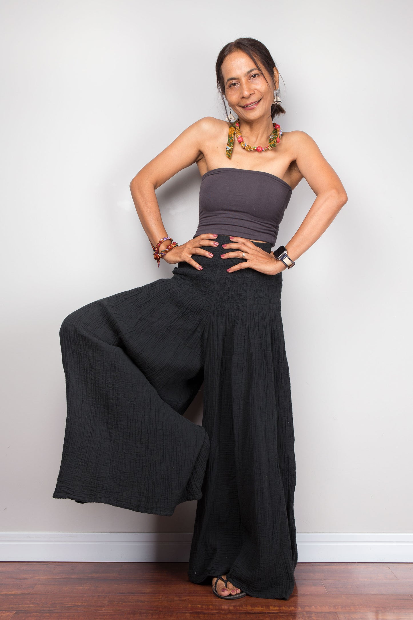 Black cotton pants