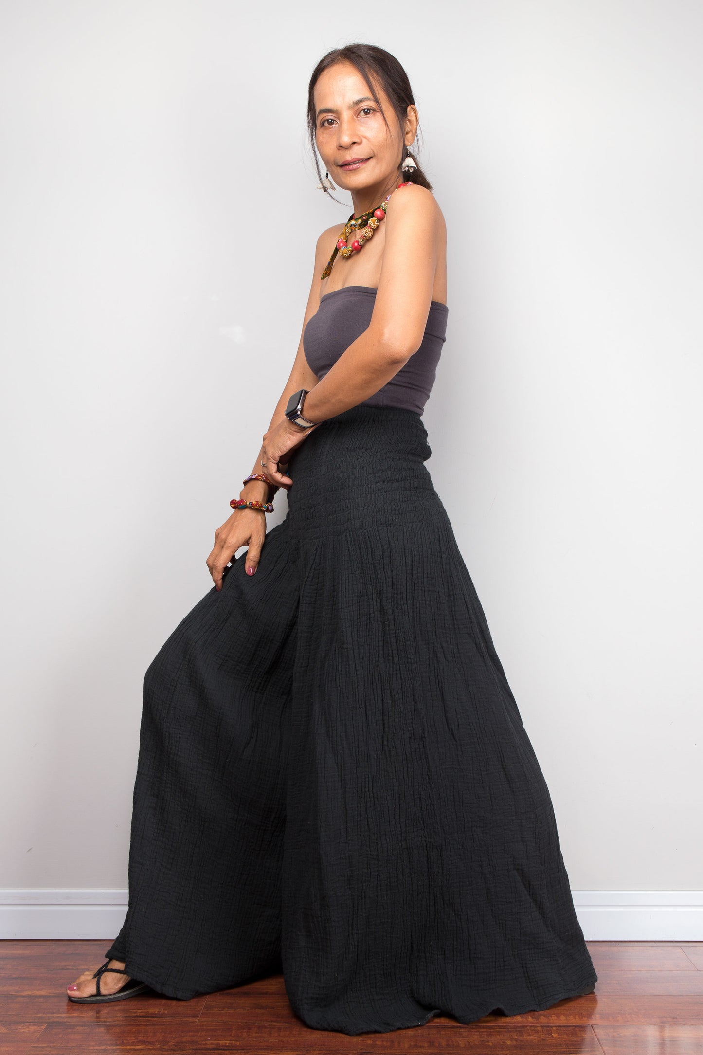 Black cotton pants
