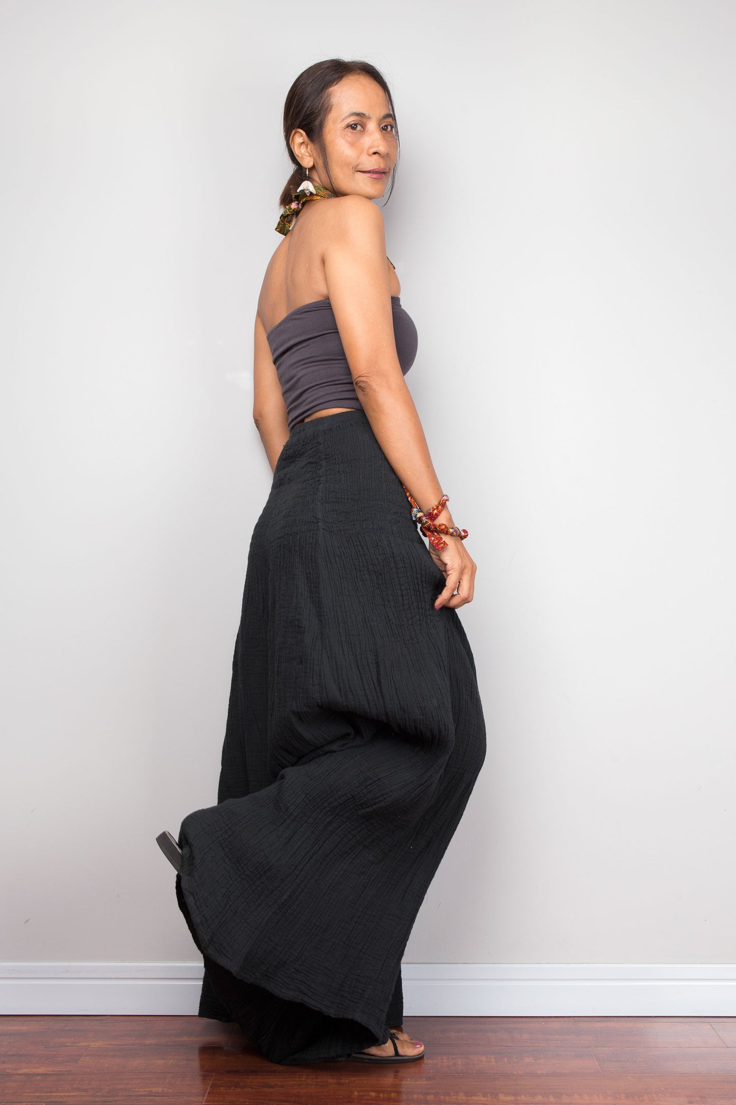 Black cotton pants