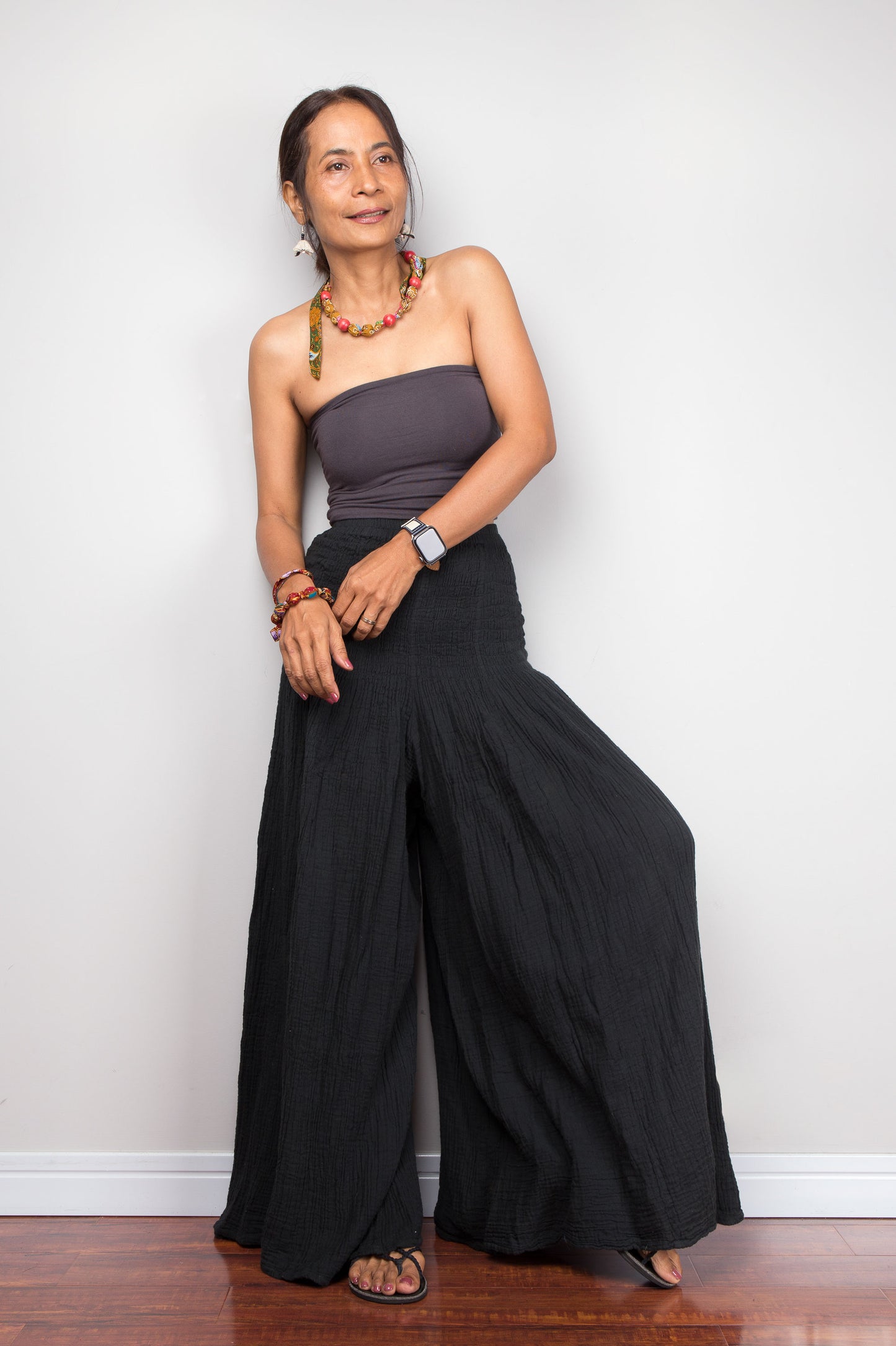 Black cotton pants
