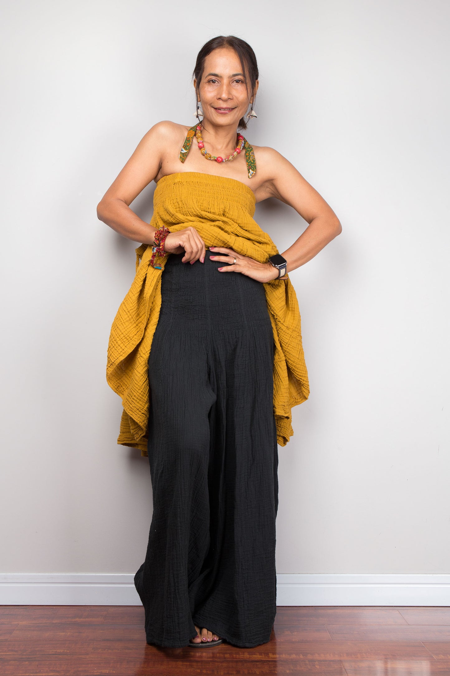 Black cotton pants
