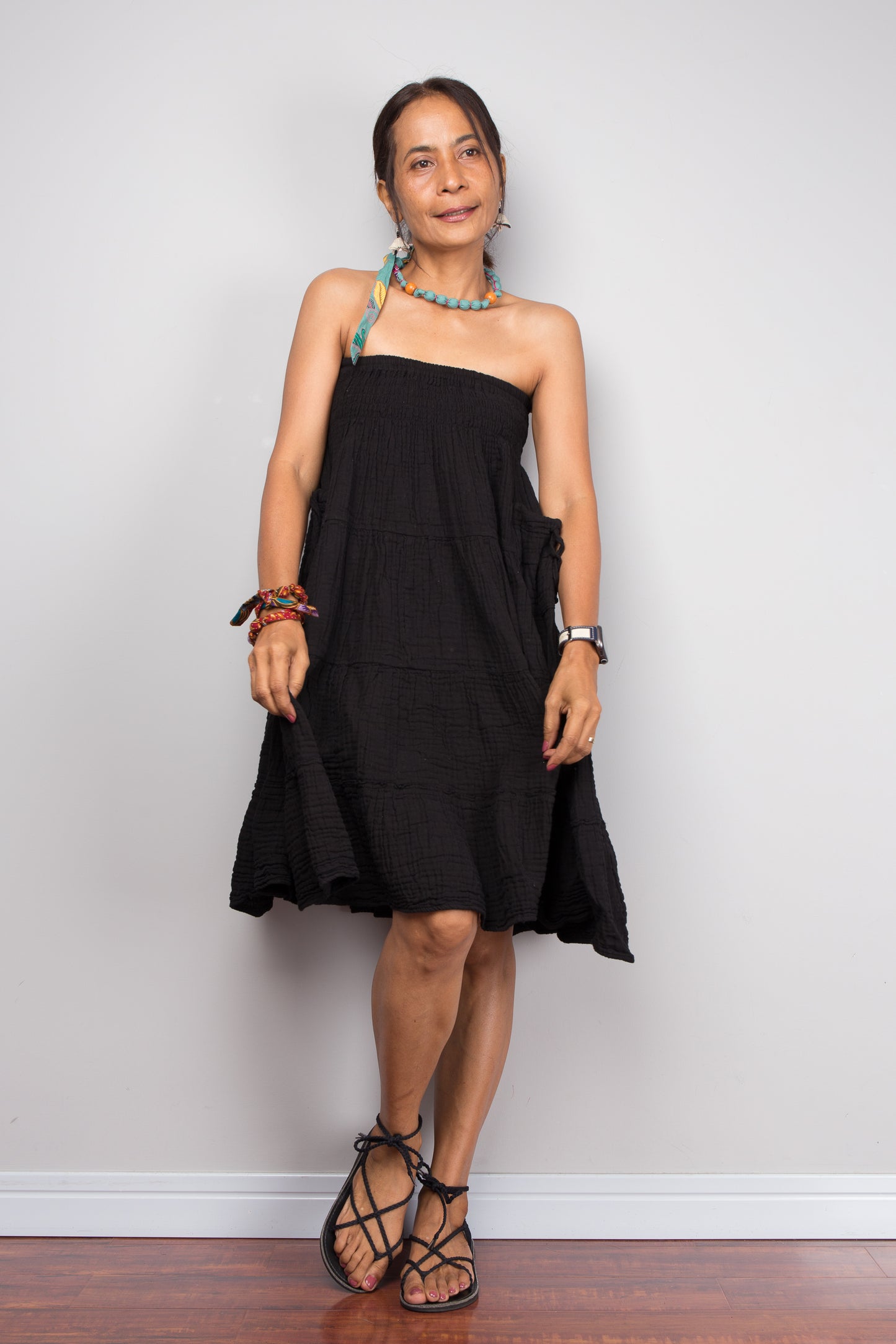 Black cotton skirt