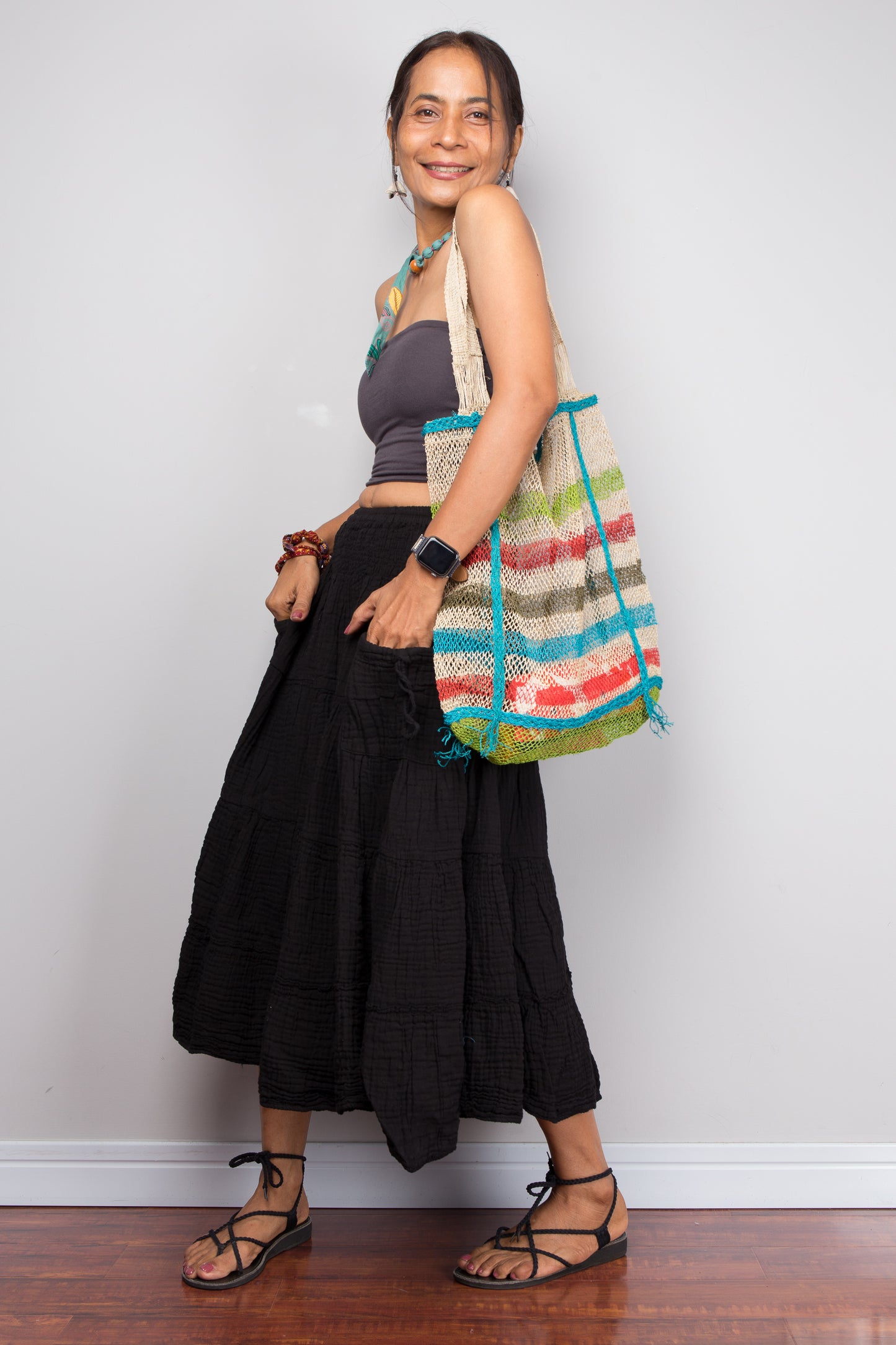 Black cotton skirt