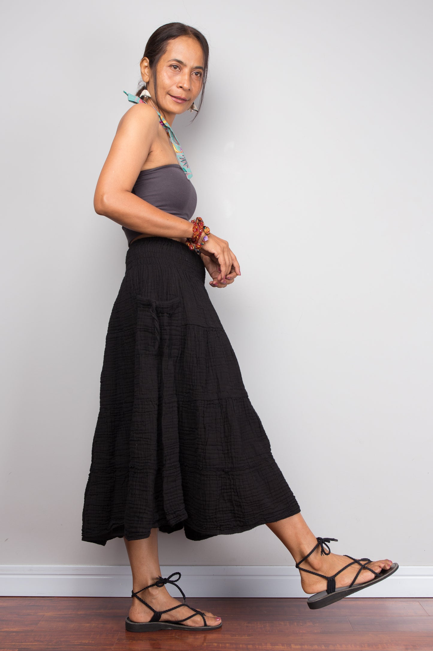 Black cotton skirt