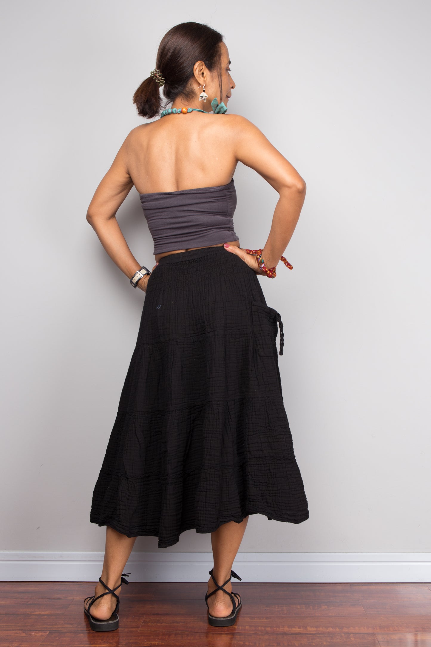 Black cotton skirt