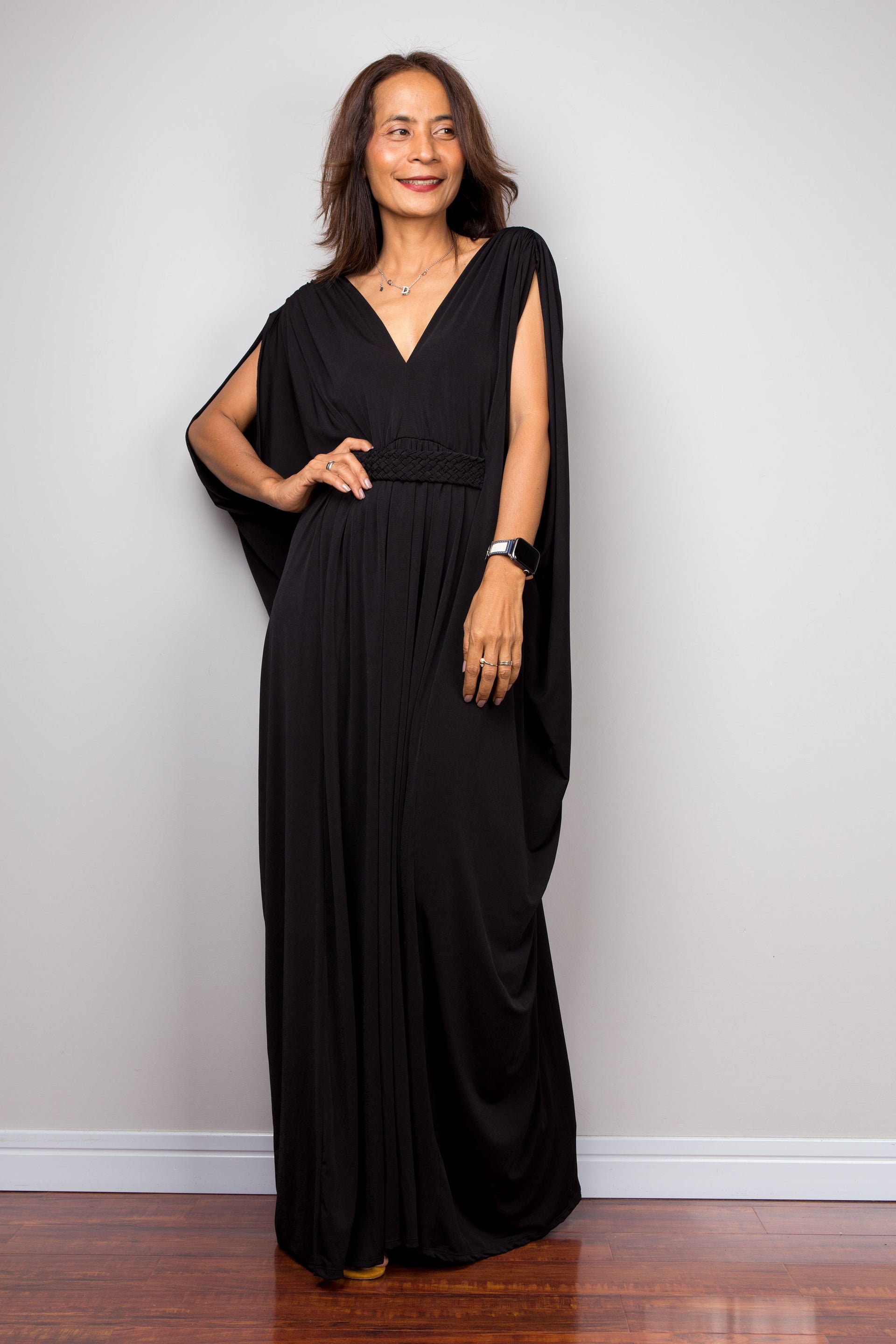 black kaftan dress long Maxi for Women. Batwing Black Caftan Dresses EID Lighter or white shades ASOS Design - bandeau Color:Garnet