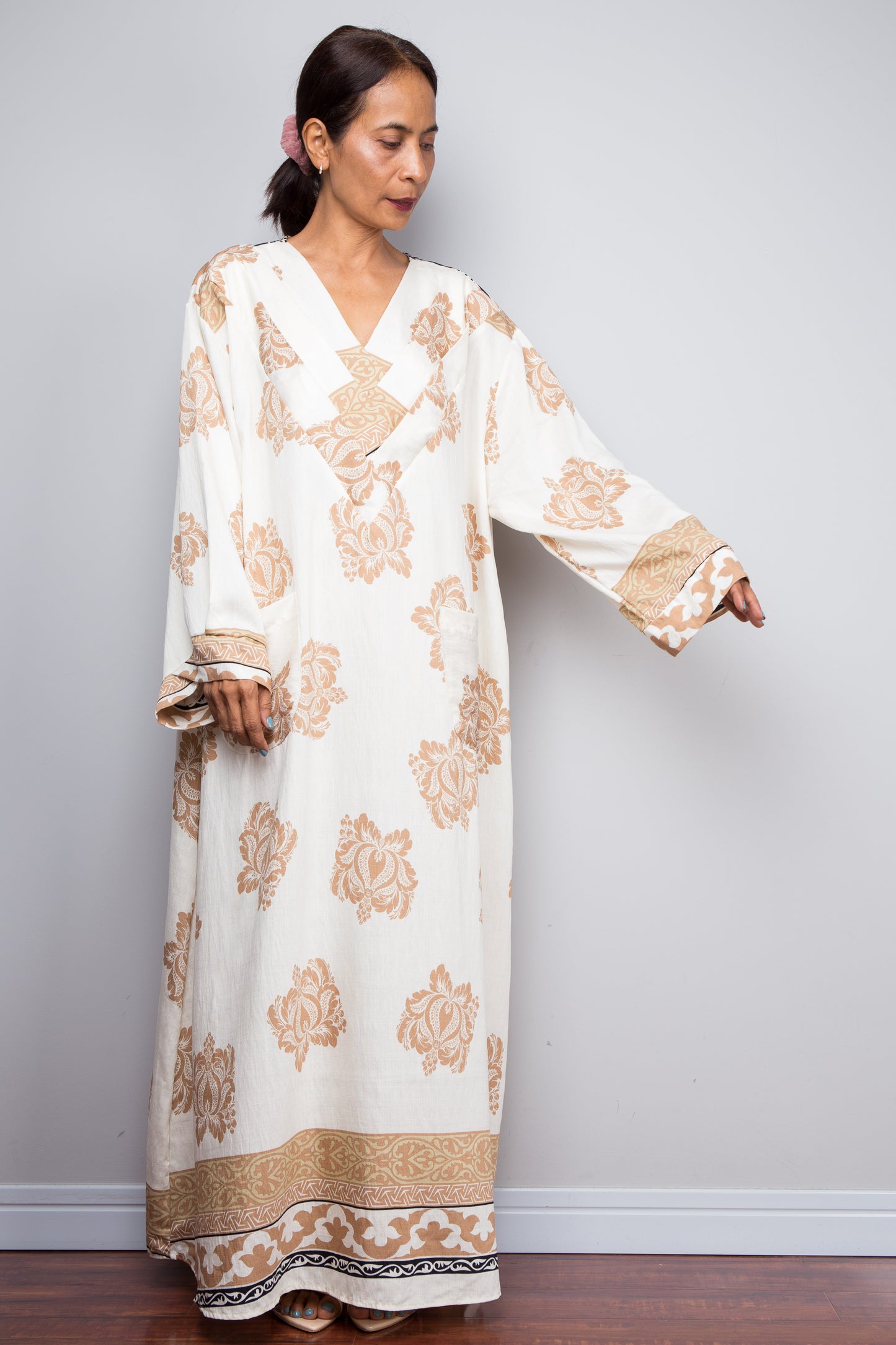 Desert Resort Wear Kaftan Dress, Boho Caftan Dress