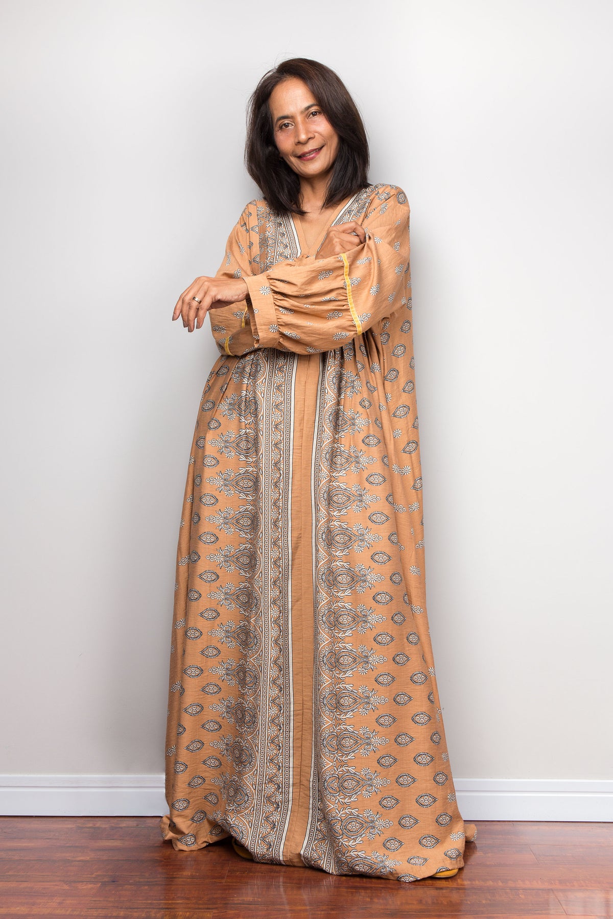 Geblümtes Kaftankleid