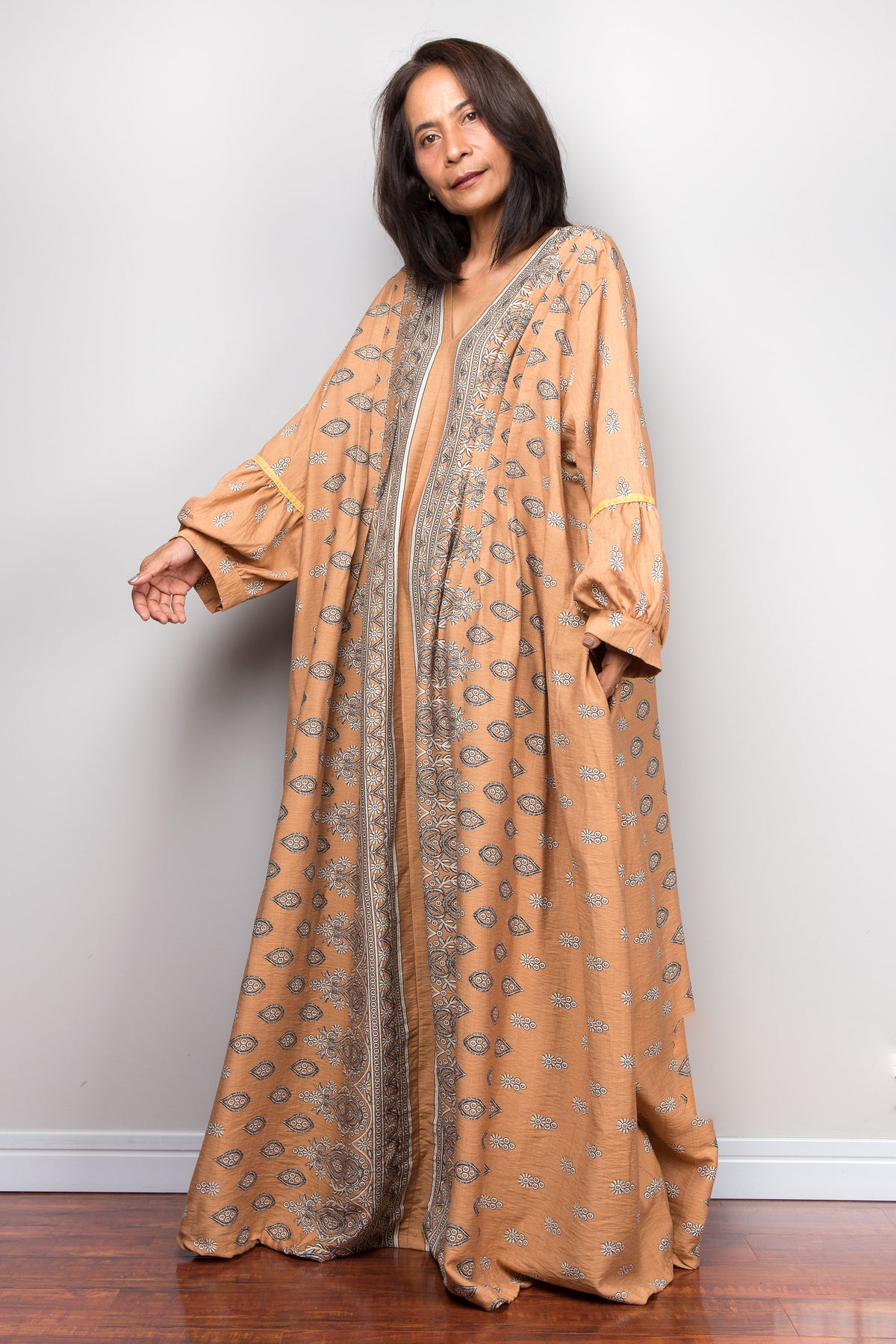 Geblümtes Kaftankleid