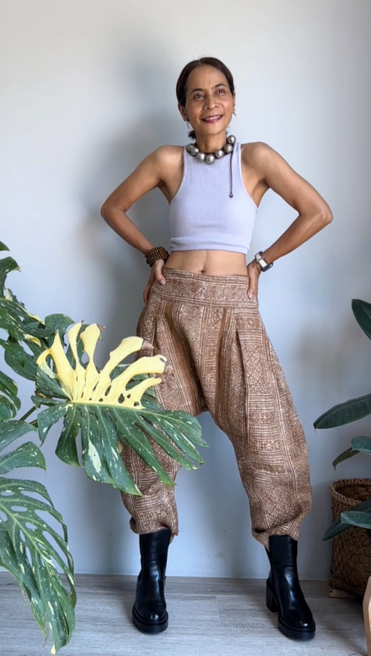 Brown harem pants