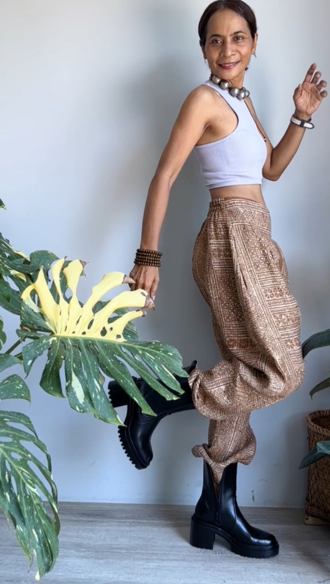Brown harem pants