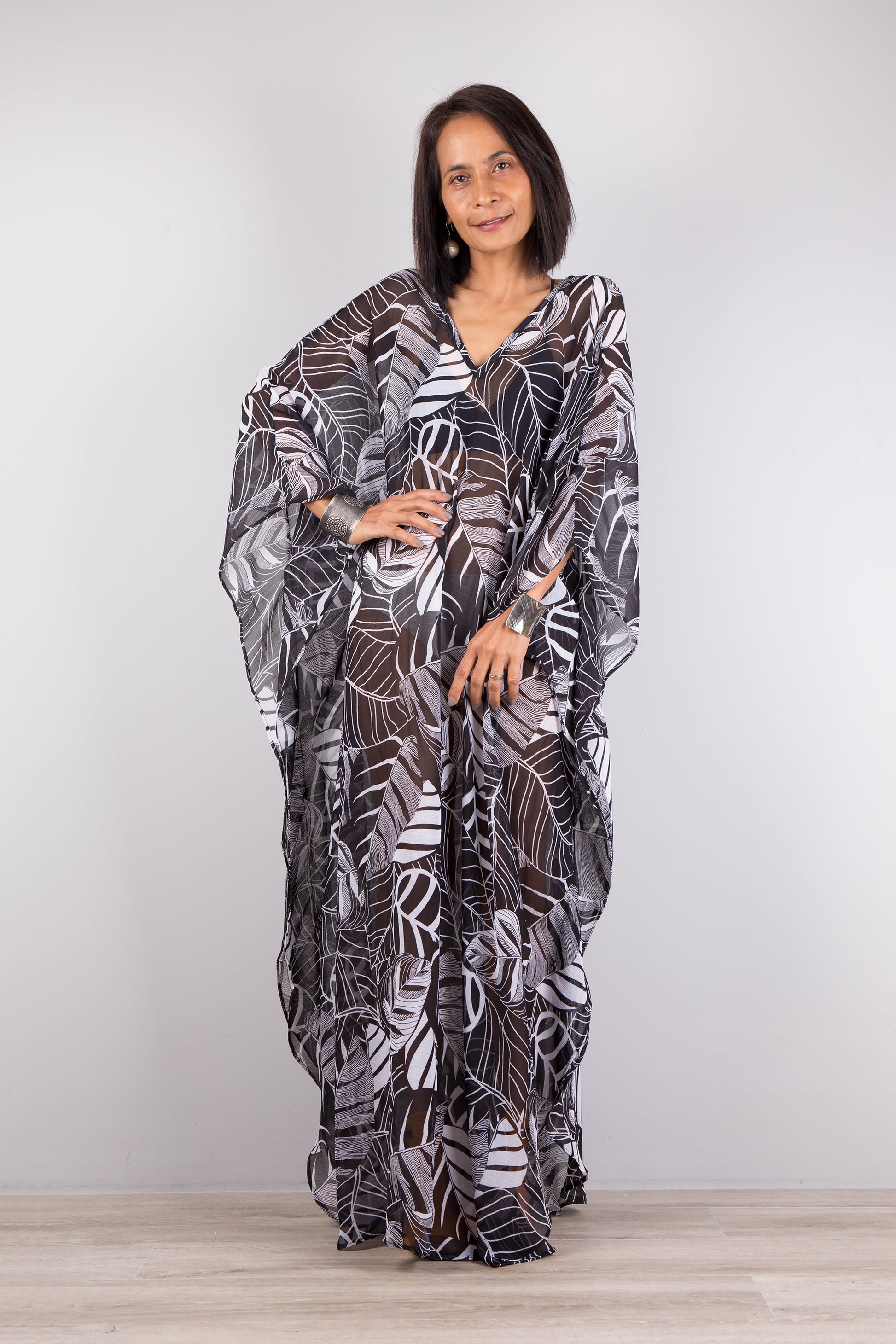 Chiffon Beach kaftan dress for women