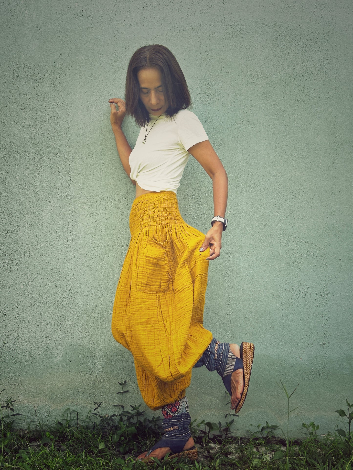 Cotton gauze harem pants – Lightweight, Breathable Boho Trousers