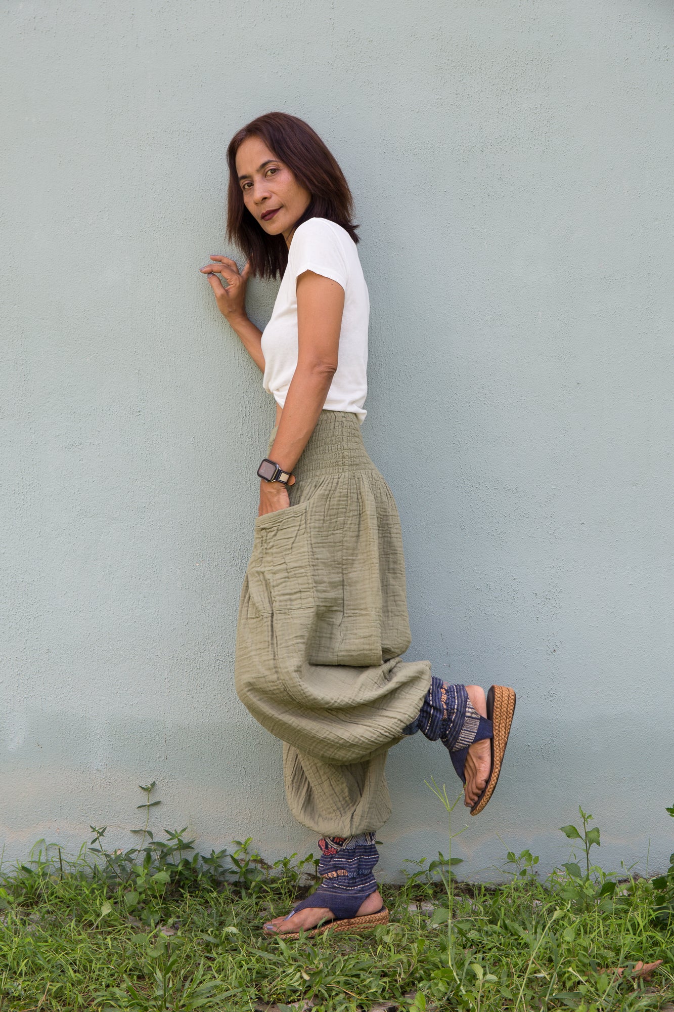 Cotton gauze harem pants – Lightweight, Boho Trousers