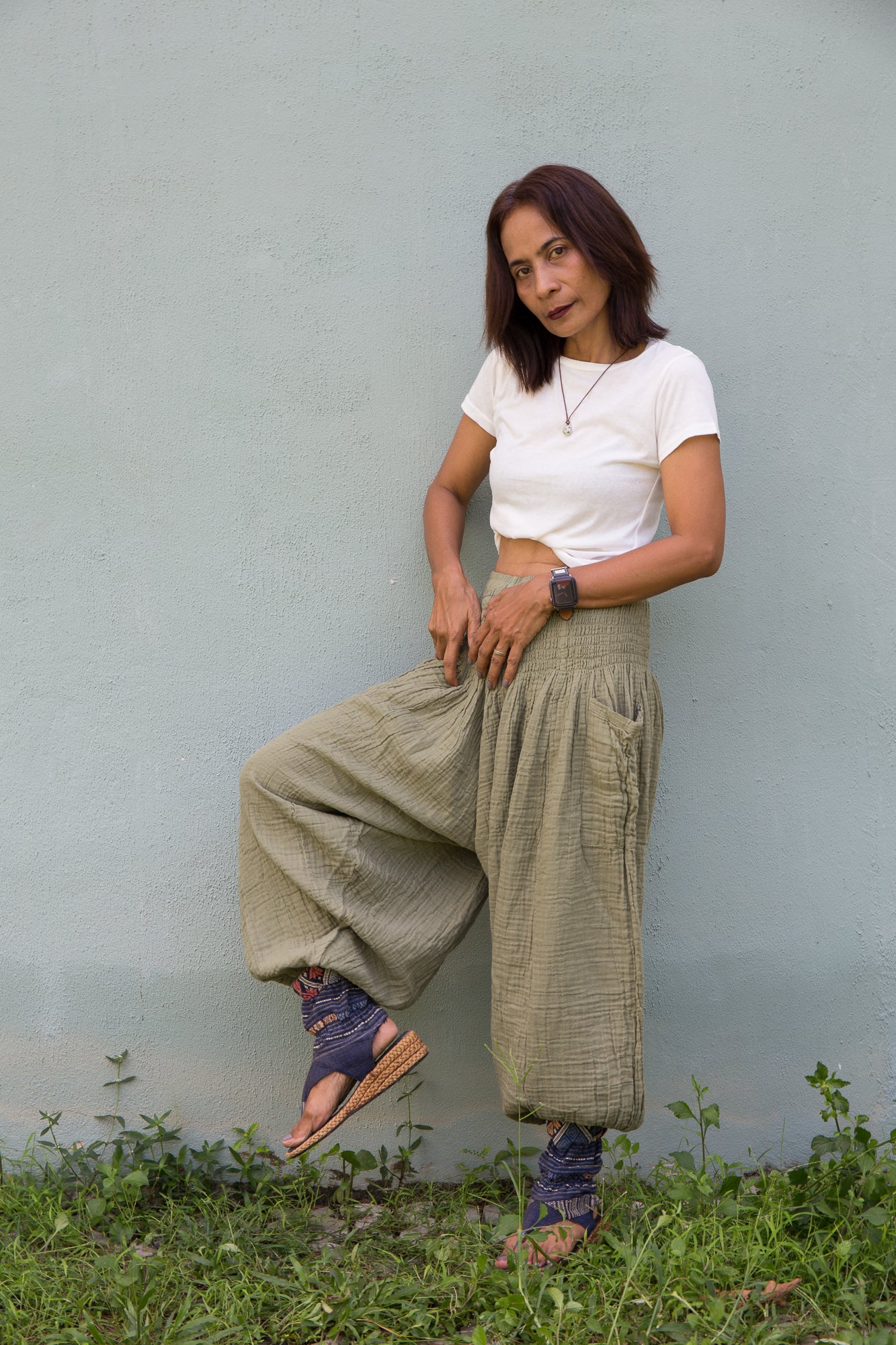 Cotton gauze harem pants – Lightweight, Boho Trousers